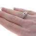White Gold Lab-Created Sapphire Diamond Art Deco Ring -14k Square .22ctw Vintage White Gold Lab-Created Sapphire Diamond Art Deco Ring -14k Square .22ctw Vintage
