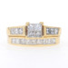 Yellow Gold Diamond All-In-One Engagement Ring Wedding Band 14k Princess 1.60ctw Yellow Gold Diamond All-In-One Engagement Ring Wedding Band 14k Princess 1.60ctw