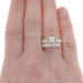 Yellow Gold Diamond All-In-One Engagement Ring Wedding Band 14k Princess 1.60ctw Yellow Gold Diamond All-In-One Engagement Ring Wedding Band 14k Princess 1.60ctw