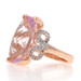 Rose Gold Amethyst & Diamond Ring - 14k Rect Cushion 7.44ctw Rose de France Rose Gold Amethyst & Diamond Ring - 14k Rect Cushion 7.44ctw Rose de France