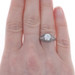 Platinum Diamond & Lab-Created Sapphire Art Deco Ring - European 1.33ctw Vintage Platinum Diamond & Lab-Created Sapphire Art Deco Ring - European 1.33ctw Vintage