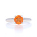 Platinum Spessartite Garnet Solitaire Engagement Ring - Round Cut 1.12ct Platinum Spessartite Garnet Solitaire Engagement Ring - Round Cut 1.12ct
