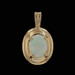 Yellow Gold Opal Solitaire Pendant - 14k Oval Cabochon .62ct