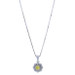 White Gold Yellow & Black Diamond Halo Necklace - 14k Rnd .71ctw Adjust Treated White Gold Yellow & Black Diamond Halo Necklace - 14k Rnd .71ctw Adjust Treated