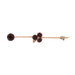Yellow Gold Garnet & Seed Pearl Edwardian Three-Leaf Clover Brooch - 14k Round Yellow Gold Garnet & Seed Pearl Edwardian Three-Leaf Clover Brooch - 14k Round