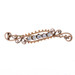 Rose Gold Glass Victorian Five-Stone Bar Brooch 14k Mine Scrollwork Antique Pin Rose Gold Glass Victorian Five-Stone Bar Brooch 14k Mine Scrollwork Antique Pin