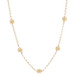 Milor Bead Station Necklace 17 1/4" - Yellow Gold 14k Rolo Chain Italy
