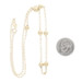 Milor Bead Station Necklace 17 1/4" - Yellow Gold 14k Rolo Chain Italy