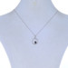 White Gold Sapphire & Diamond Circle Pendant Necklace 16" - 14k Pear .33ctw White Gold Sapphire & Diamond Circle Pendant Necklace 16" - 14k Pear .33ctw