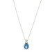 Yellow Gold London Blue Topaz & Diamond Pendant Necklace 18" - 14k Oval 1.60ct Yellow Gold London Blue Topaz & Diamond Pendant Necklace 18" - 14k Oval 1.60ct