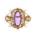 Yellow Gold Amethyst Pearl Edwardian Brooch/Pendant -14k Oval 2.50ct Antique Pin Yellow Gold Amethyst Pearl Edwardian Brooch/Pendant -14k Oval 2.50ct Antique Pin