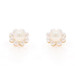 Yellow Gold Cultured Pearl Earrings - 14k Studs w/ Halo Jacket Enhancers Yellow Gold Cultured Pearl Earrings - 14k Studs w/ Halo Jacket Enhancers