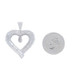 White Gold Diamond Ribbon Heart Pendant - 10k Single & Baguette .50ctw Love White Gold Diamond Ribbon Heart Pendant - 10k Single & Baguette .50ctw Love
