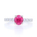 Platinum Tourmaline & Diamond Engagement Ring - Oval 1.89ctw Pink