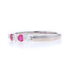 White Gold Diamond & Ruby Five-Stone Band - 18k Round Brilliant .54ctw Ring White Gold Diamond & Ruby Five-Stone Band - 18k Round Brilliant .54ctw Ring