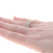 Yellow Gold Diamond Crossover Band - 10k Single Cut .15ctw Wave Ring Yellow Gold Diamond Crossover Band - 10k Single Cut .15ctw Wave Ring