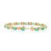 Yellow Gold Emerald & Diamond Link Bracelet 6 3/4" - 14k Oval 3.78ctw Yellow Gold Emerald & Diamond Link Bracelet 6 3/4" - 14k Oval 3.78ctw