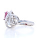 White Gold Goshenite & Ruby Two-Stone Bypass Ring - 14k Oval 1.22ctw Ribbon White Gold Goshenite & Ruby Two-Stone Bypass Ring - 14k Oval 1.22ctw Ribbon