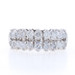 White Gold Diamond Cluster Cocktail Ring - 14k Round Brilliant 1.00ctw Tiered White Gold Diamond Cluster Cocktail Ring - 14k Round Brilliant 1.00ctw Tiered