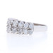 White Gold Diamond Cluster Cocktail Ring - 14k Round Brilliant 1.00ctw Tiered White Gold Diamond Cluster Cocktail Ring - 14k Round Brilliant 1.00ctw Tiered