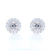 White Gold Diamond Semi-Mount Earrings 18k 2.34ctw Studs w/Halo Jacket Enhancers White Gold Diamond Semi-Mount Earrings 18k 2.34ctw Studs w/Halo Jacket Enhancers
