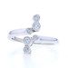 White Gold Diamond Bypass Ring - 14k Round Brilliant .30ctw Love Journey White Gold Diamond Bypass Ring - 14k Round Brilliant .30ctw Love Journey