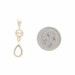 Yellow Gold Cubic Zirconia Dangle Pendant - 14k Pear & Round 4.21ctw Two-Stone Yellow Gold Cubic Zirconia Dangle Pendant - 14k Pear & Round 4.21ctw Two-Stone