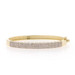 Yellow Gold Diamond Cluster Bangle Bracelet 6 1/2" - 14k Round Brilliant 2.50ctw Yellow Gold Diamond Cluster Bangle Bracelet 6 1/2" - 14k Round Brilliant 2.50ctw