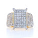 Yellow Gold Diamond Cluster Cocktail Ring 14k Princess3.00ctw Engagement Sz7 1/2 Yellow Gold Diamond Cluster Cocktail Ring 14k Princess3.00ctw Engagement Sz7 1/2