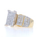 Yellow Gold Diamond Cluster Cocktail Ring 14k Princess3.00ctw Engagement Sz7 1/2 Yellow Gold Diamond Cluster Cocktail Ring 14k Princess3.00ctw Engagement Sz7 1/2