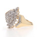 Yellow Gold Diamond Cluster Cocktail Ring - 10k Single Cut .50ctw Knife-Edge Yellow Gold Diamond Cluster Cocktail Ring - 10k Single Cut .50ctw Knife-Edge