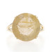 Yellow Gold Rutilated Quartz Cocktail Solitaire Ring - 10k Round 7.12ct Yellow Gold Rutilated Quartz Cocktail Solitaire Ring - 10k Round 7.12ct