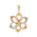 Yellow Gold Flower Silhouette Pendant - 10k Nature Italy Yellow Gold Flower Silhouette Pendant - 10k Nature Italy