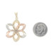 Yellow Gold Flower Silhouette Pendant - 10k Nature Italy Yellow Gold Flower Silhouette Pendant - 10k Nature Italy