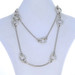 Sterling Silver Circle Link Station Necklace 31" - 925 Flat Snake Chain Sterling Silver Circle Link Station Necklace 31" - 925 Flat Snake Chain