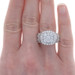 White Gold Diamond Cluster Halo Engagement Ring & Wedding Bands - 14k 4.50ctw White Gold Diamond Cluster Halo Engagement Ring & Wedding Bands - 14k 4.50ctw