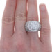 White Gold Diamond Cluster Halo Engagement Ring & Wedding Bands - 14k 4.50ctw White Gold Diamond Cluster Halo Engagement Ring & Wedding Bands - 14k 4.50ctw