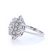 White Gold Diamond Cluster Cocktail Ring - 14k Round Brilliant & Single .33ctw