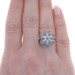 White Gold Fancy Blue Diamond Snowflake Cluster Cocktail Ring 14k 1.00ctwTreated White Gold Fancy Blue Diamond Snowflake Cluster Cocktail Ring 14k 1.00ctwTreated