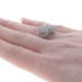 White Gold Fancy Blue Diamond Snowflake Cluster Cocktail Ring 14k 1.00ctwTreated White Gold Fancy Blue Diamond Snowflake Cluster Cocktail Ring 14k 1.00ctwTreated
