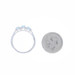 White Gold Topaz Diamond Ring - 10k Oval .64ctw Three-Stone White Gold Topaz Diamond Ring - 10k Oval .64ctw Three-Stone
