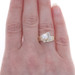 Yellow Gold Cultured Pearl Diamond Bypass Ring - 14k