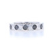 White Gold Black Diamond Five-Stone Hammered Band 14k .50ctw WedRing Sz6 Treated White Gold Black Diamond Five-Stone Hammered Band 14k .50ctw WedRing Sz6 Treated