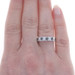 White Gold Black Diamond Five-Stone Hammered Band 14k .50ctw WedRing Sz6 Treated White Gold Black Diamond Five-Stone Hammered Band 14k .50ctw WedRing Sz6 Treated