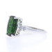 White Gold Chrome Diopside & Diamond Ring - 10k Rectangular Cushion 3.12ctw White Gold Chrome Diopside & Diamond Ring - 10k Rectangular Cushion 3.12ctw