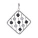 White Gold Black Diamond Flower Dot Pendant -14k Round Brilliant 1.89ctw Treated White Gold Black Diamond Flower Dot Pendant -14k Round Brilliant 1.89ctw Treated