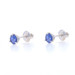 White Gold Sapphire Stud Earrings - 14k Round 1.01ctw Pierced Screw-Ons White Gold Sapphire Stud Earrings - 14k Round 1.01ctw Pierced Screw-Ons
