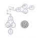White Gold Tanzanite Diamond Chandelier Dangle Earrings 18k Pear 4.66ctw Pierced White Gold Tanzanite Diamond Chandelier Dangle Earrings 18k Pear 4.66ctw Pierced