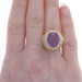 Yellow Gold Amethyst Cocktail Solitaire Ring - 14k Oval 5.18ct Floral Yellow Gold Amethyst Cocktail Solitaire Ring - 14k Oval 5.18ct Floral