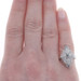 White Gold Fancy Blue Diamond Cluster Cocktail Ring - 10k .50ctw Floral Treated White Gold Fancy Blue Diamond Cluster Cocktail Ring - 10k .50ctw Floral Treated